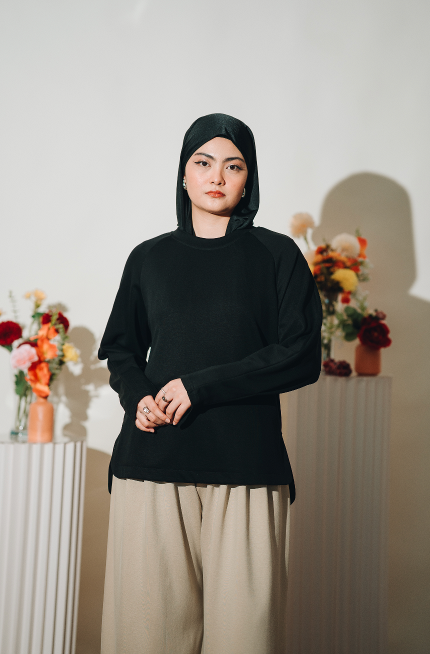 Habibti Lounge Top in Black