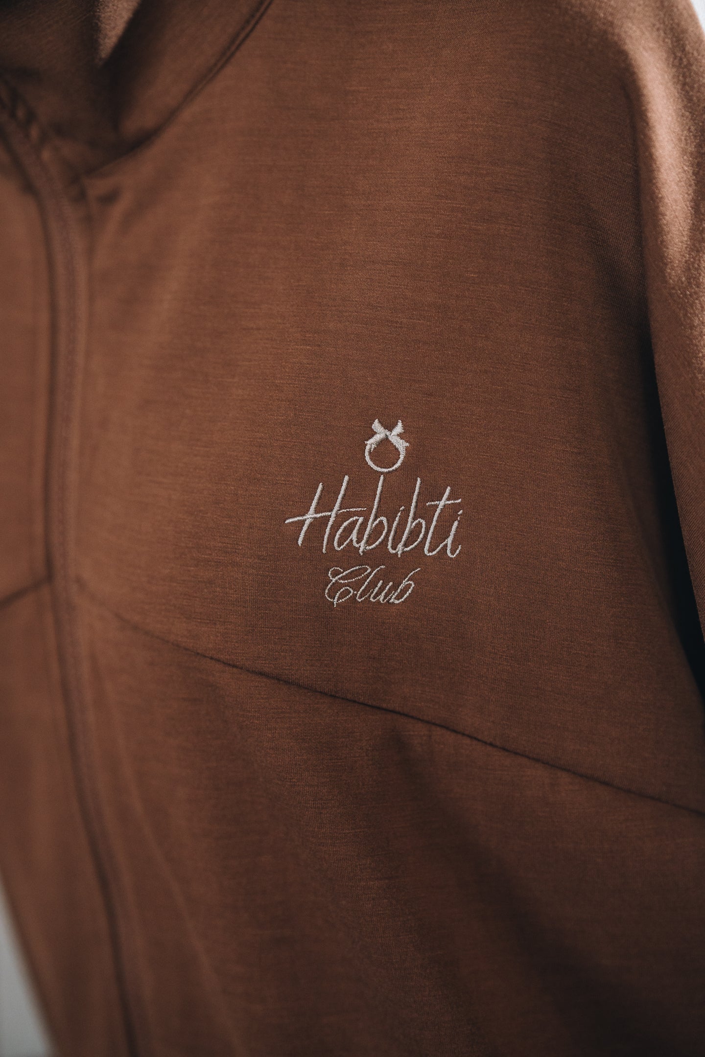 Habibti Modal Dual Tone Jacket in Brown