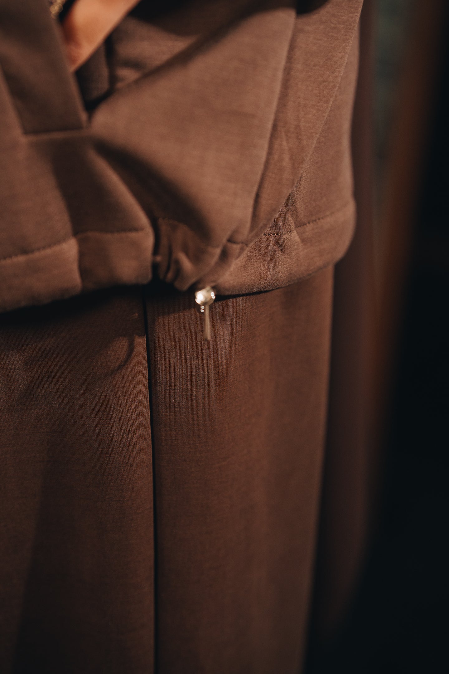 Habibti Modal Dual Tone Jacket in Brown