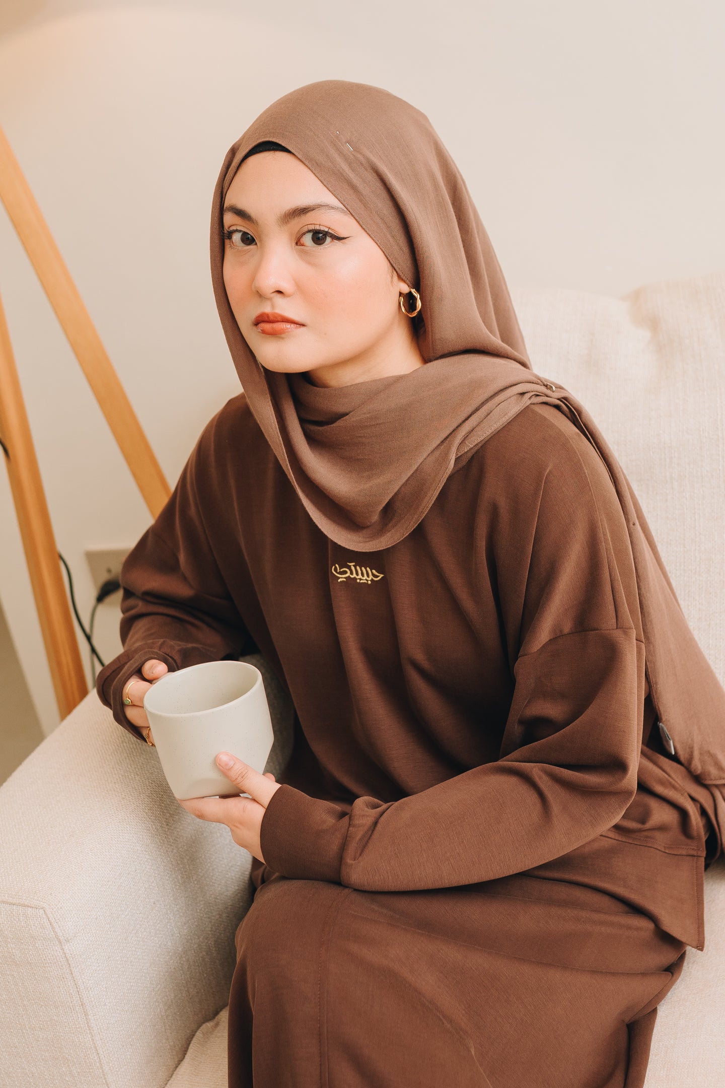 Modal Habibti Sweater in Brown