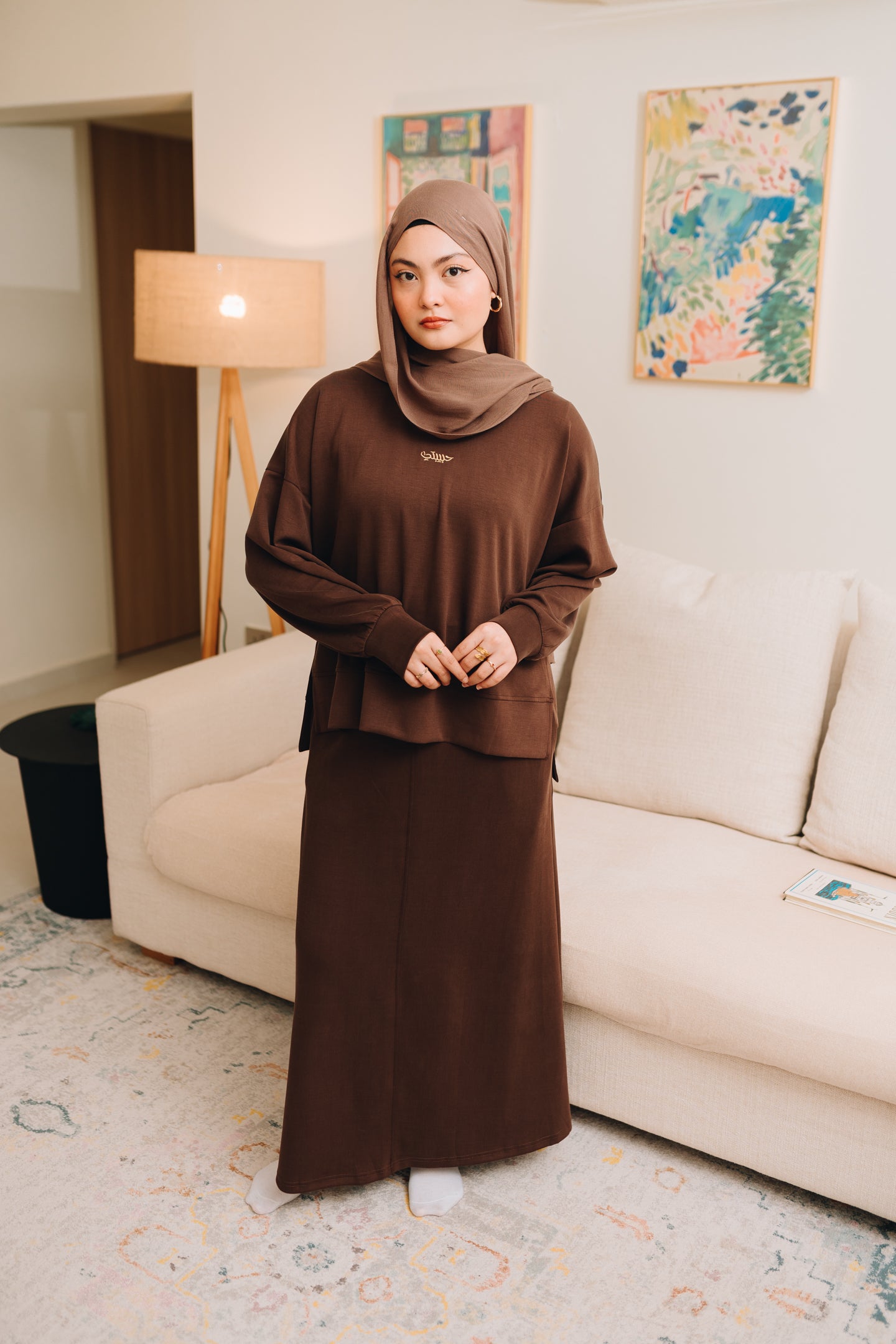 Modal Habibti Sweater in Brown