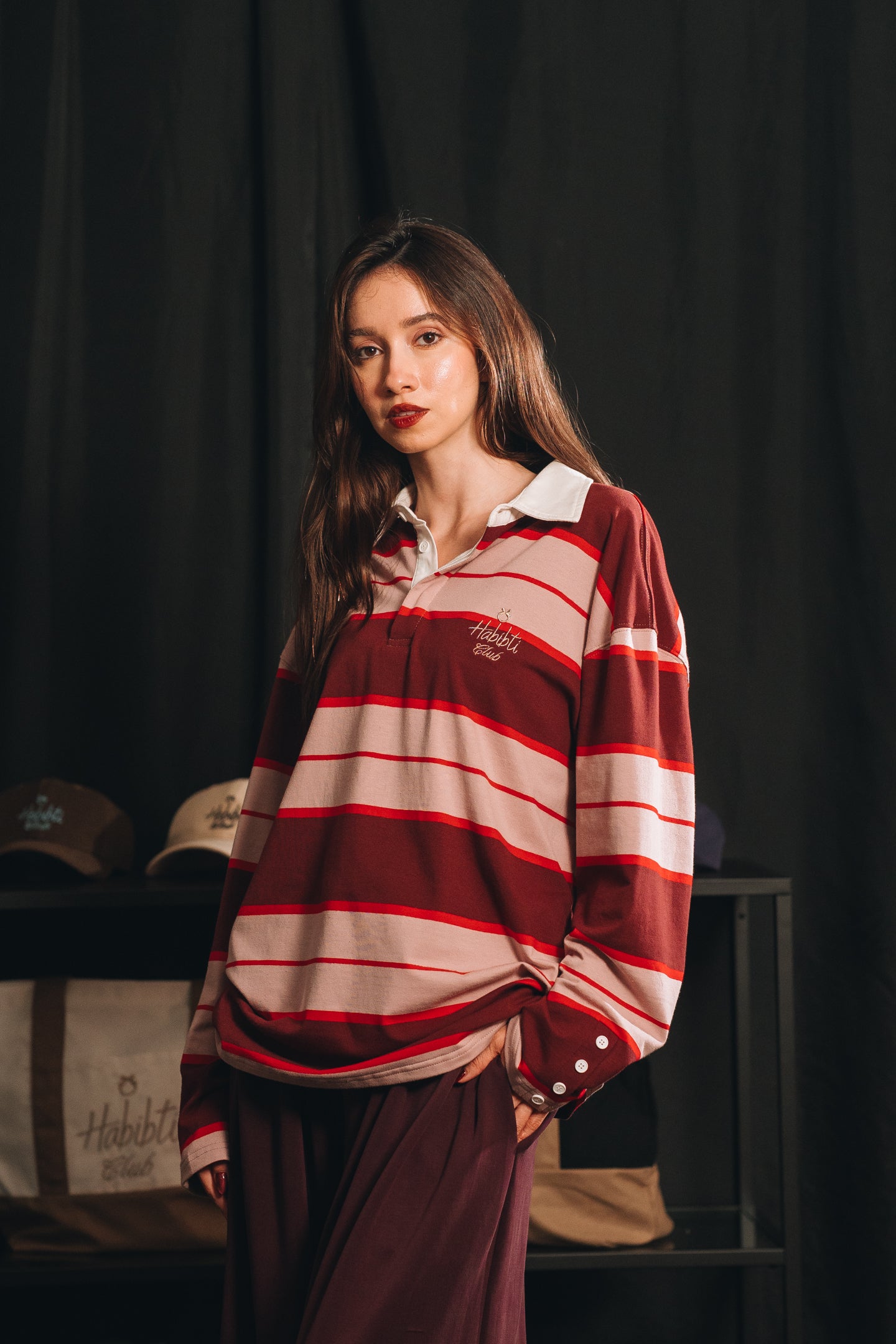 Noa Stripe Top in Cherry