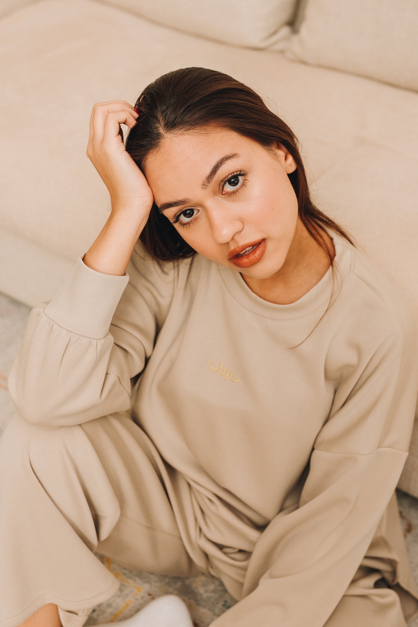 Modal Habibti Sweater in Cream