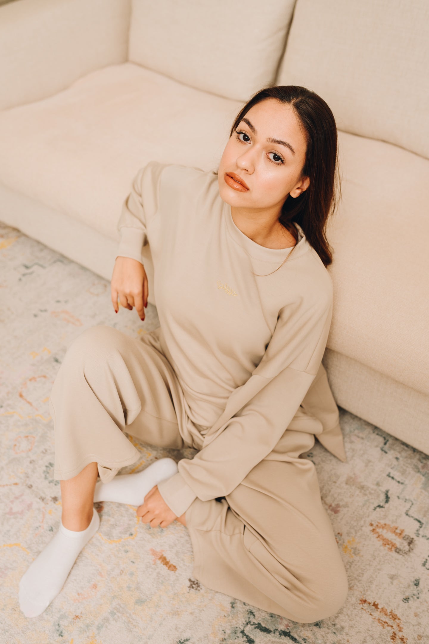 Modal Habibti Sweater in Cream