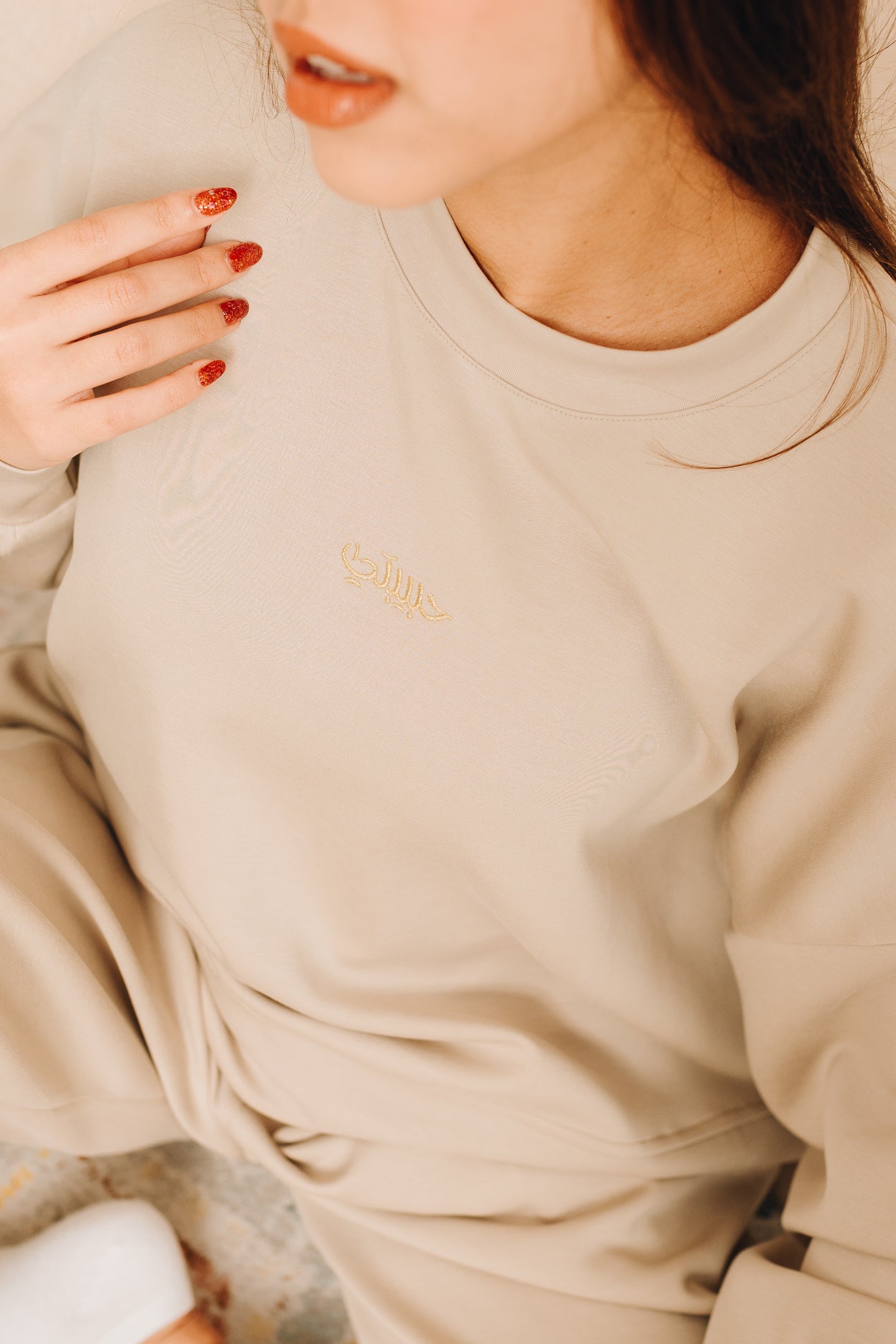 Modal Habibti Sweater in Cream