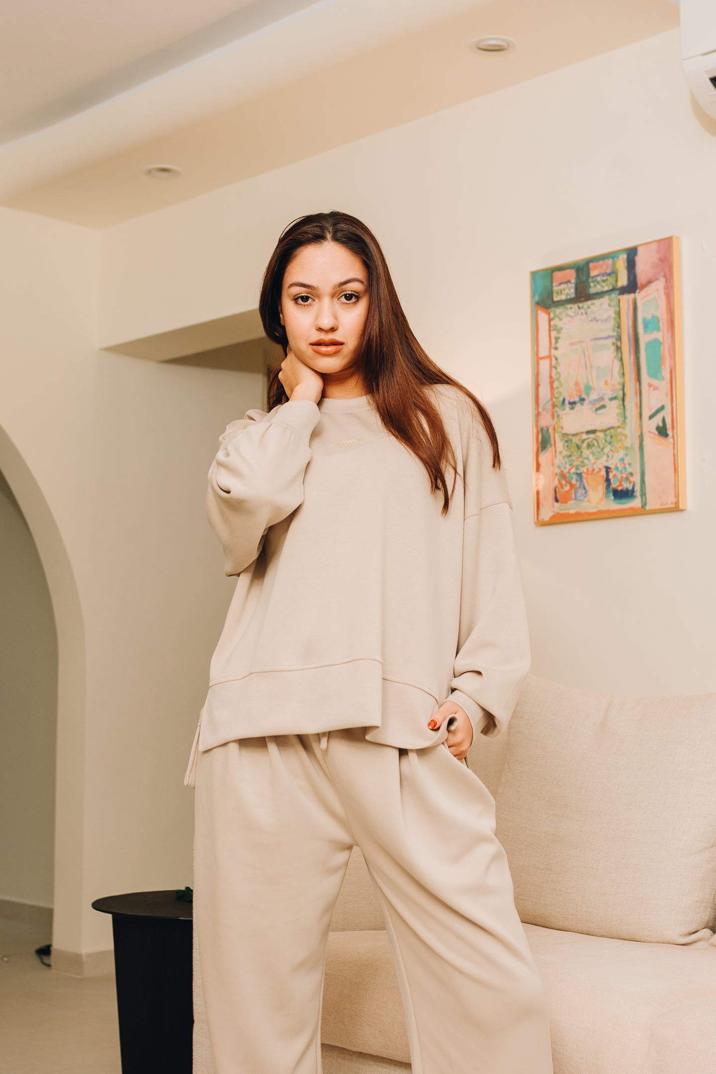 Modal Habibti Sweater in Cream