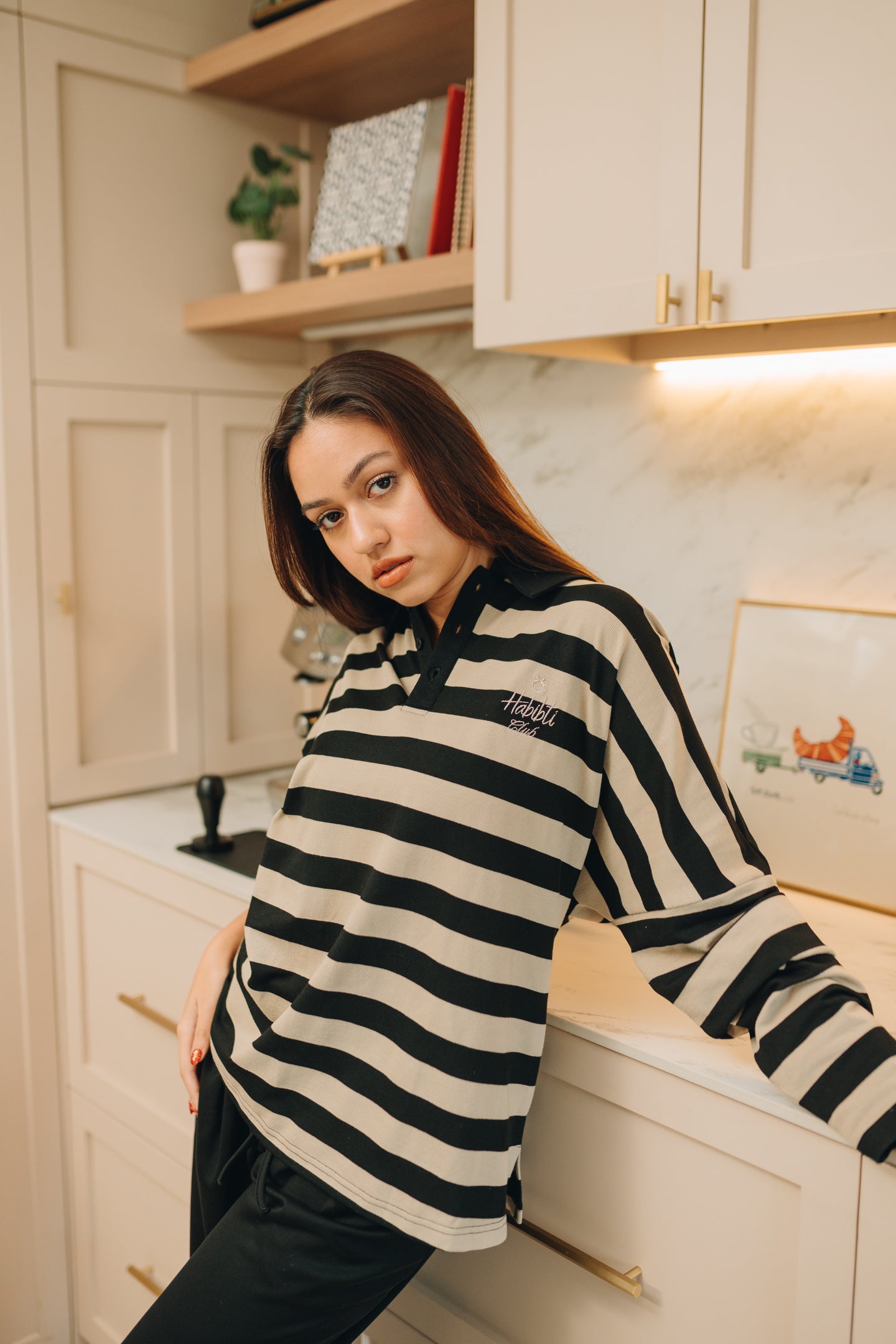 Cotton Ribbed Stripe Top