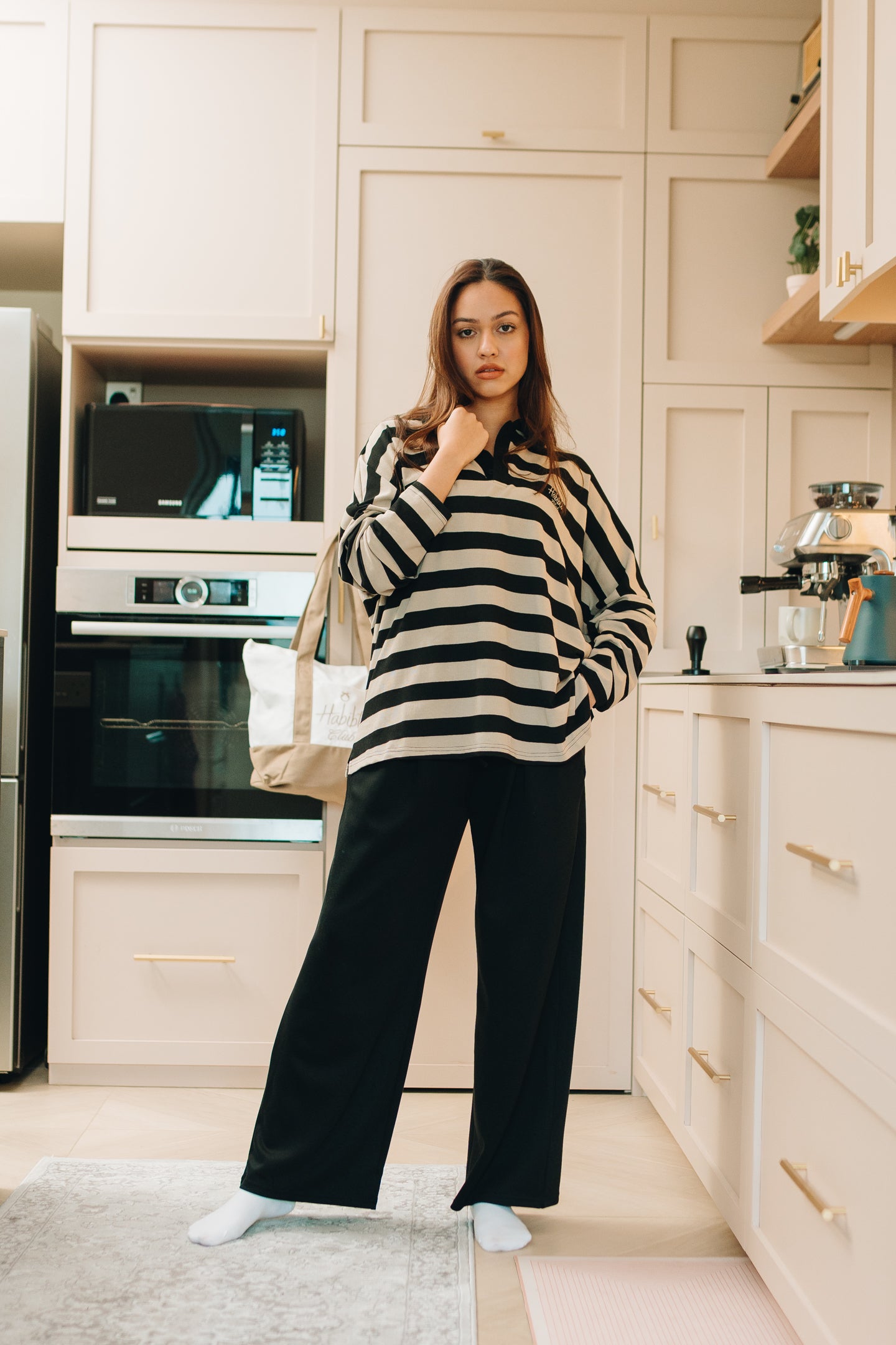 Cotton Ribbed Stripe Top