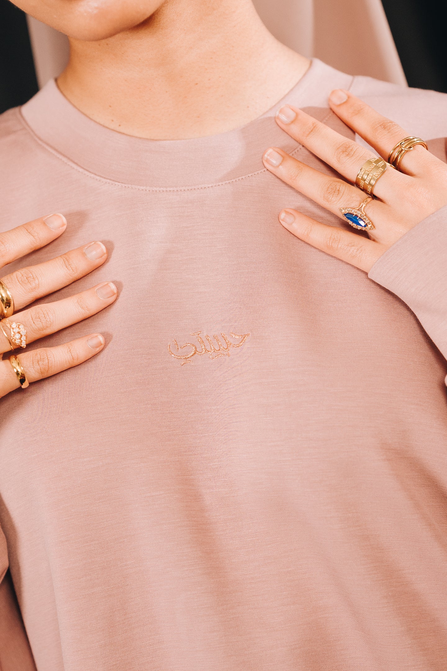 Modal Habibti Sweater in Dusty Pink