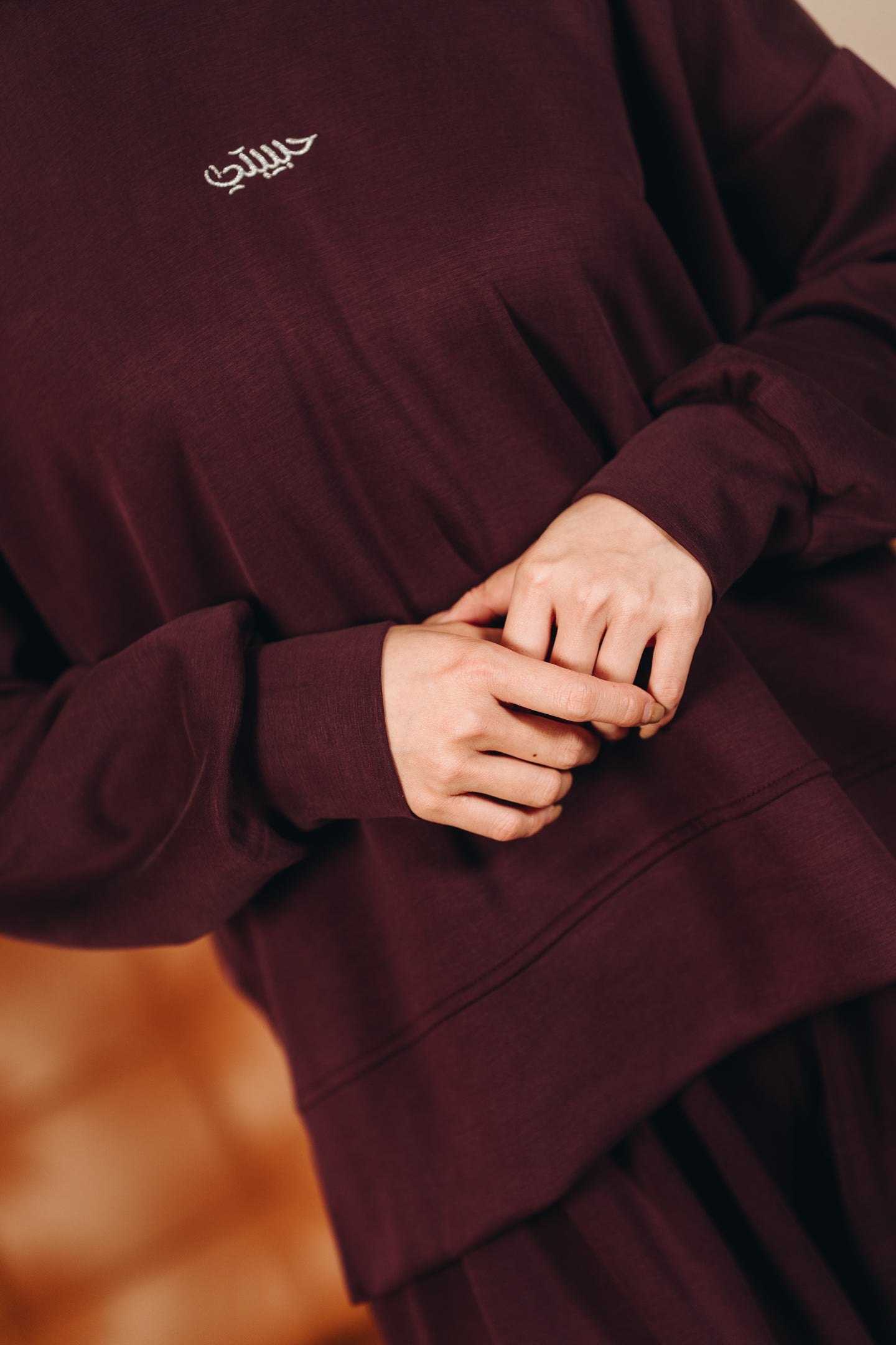Modal Habibti Sweater in Burgundy