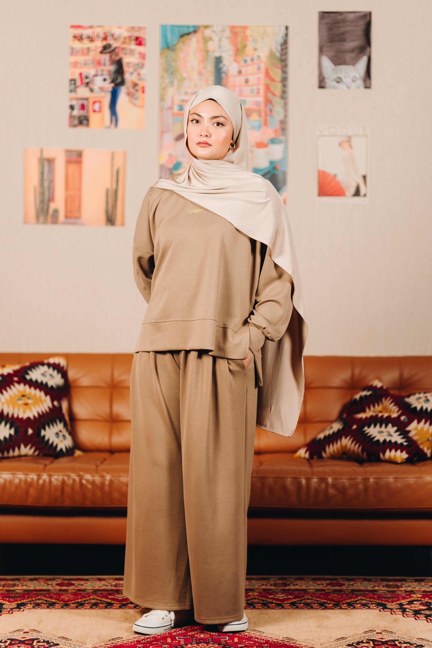 Modal Habibti Sweater in Coffee
