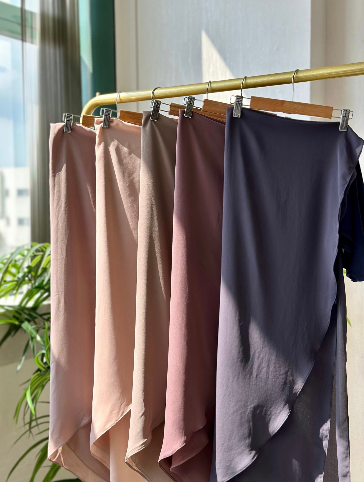 Lila Half-Moon Instant Shawl